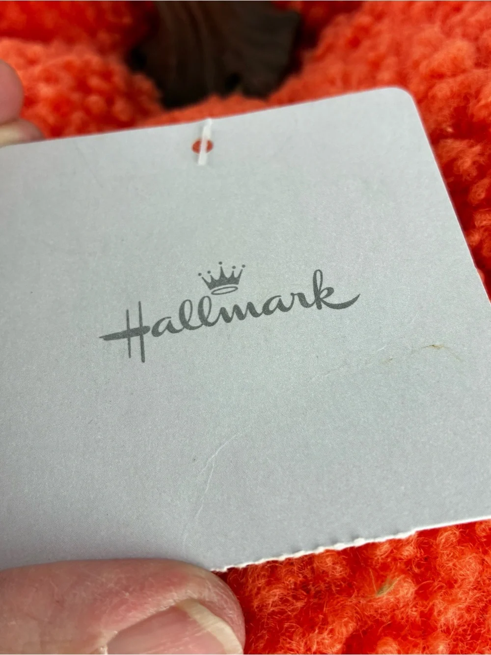 Hallmark NWT Orange Plush Stuffed Pumpkin